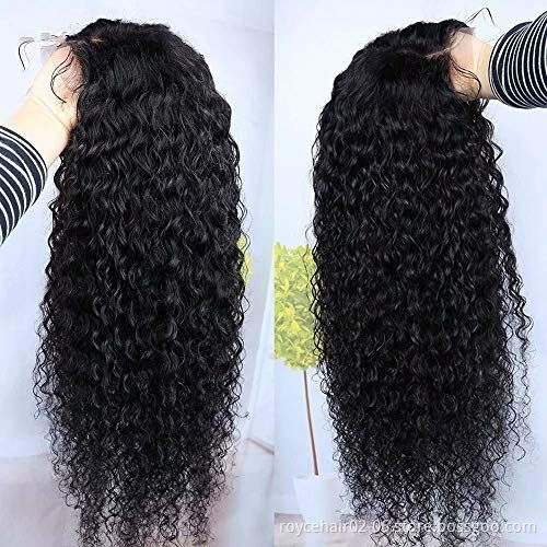 Luxuriant Brazilian Hair Lace Wig Vendor Cuticle Aligned Virgin Human Hair Deep Wave 4x13 Transparent Lace Front Wig